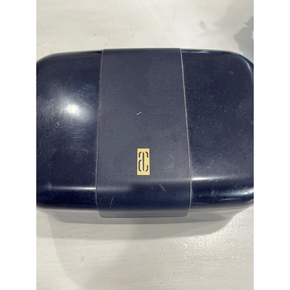 Vintage hard Case‎ Cosmetic Makeup Organizer Box Navy Blue